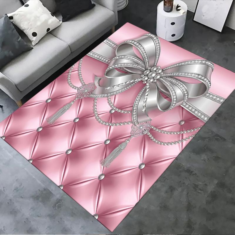 2025 New Gorgeous bow Carpet Rug for Living Room Bedroom Home Sofa Decoration,Kids play Non-slip Floor Mat