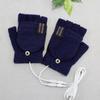 Unisex USB Electric Heating Gloves Knitted Flip Cover Winter Heated Gloves Keep Warm Touch Screen Hands Warmer Outdoor