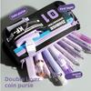English Alphabet Racing Car Pen Bag Double-layer Pencil Pouch Letters Stationery Bag  Boys Men