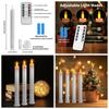 Flameless Taper Candles with Remote Timer LED Candlesticks Battery Operated Flickering Window Candle for Christmas Wedding Decor