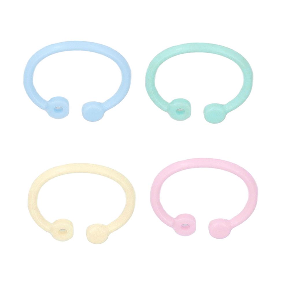 160Pcs  Rings PE Material  Easy  Wide Application Book Rings for Keys Document