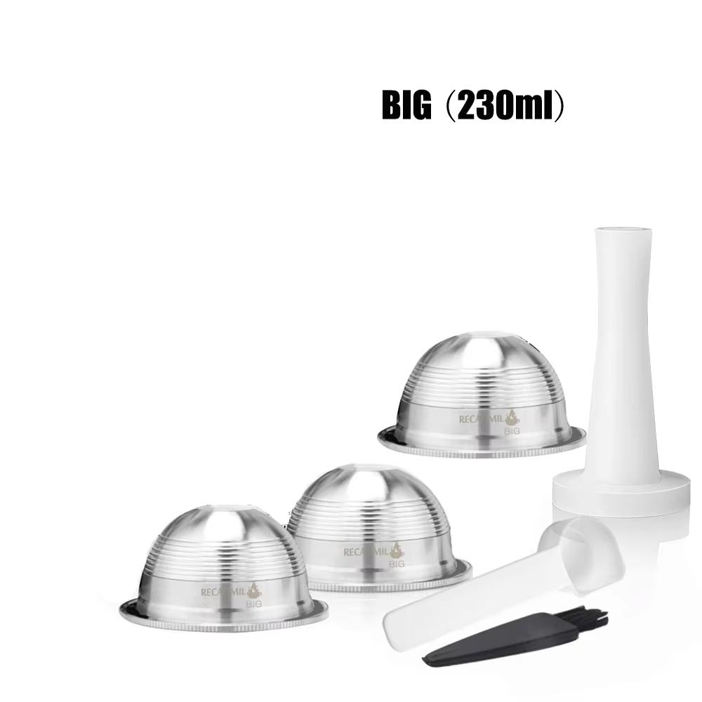Recafimil Rusable Coffee Capsaule for Nespresso Vertuo Espresso Coffee Filter Rich Crema 150ML/230ML Pod for Delonghi Machine