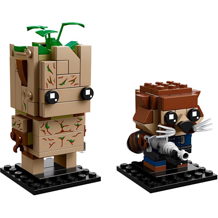 

LEGO Brickheadz Groot Rocket Raccoon, Guardians Of The Galaxy Building Blocks 189 41626 Box Not Included