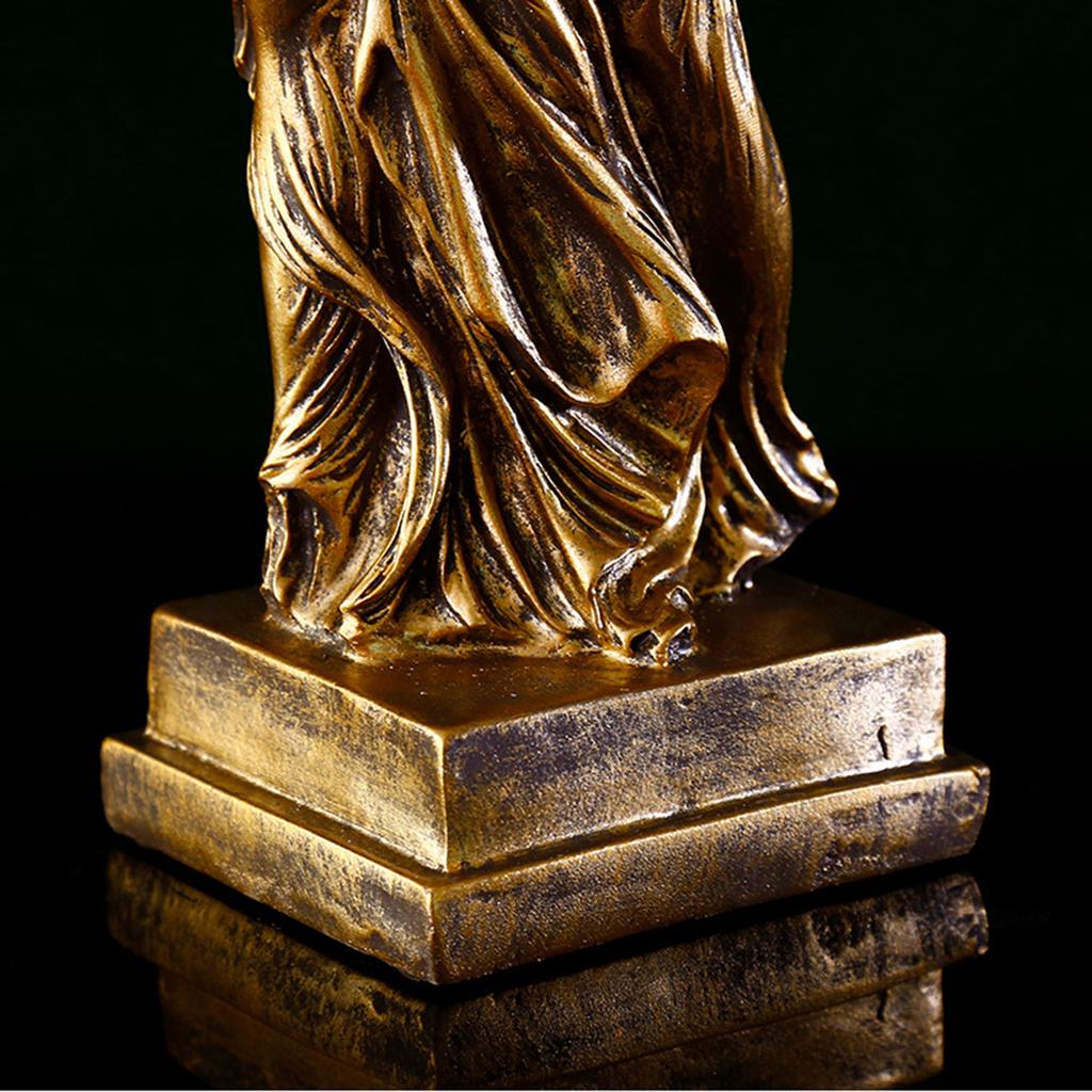 European-style Victory Goddess Figurine Sculpture Resin Handicraft Home Decoration Item Sample Room Study Piece