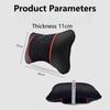 1pc Car Headrest PU Leather Mesh Breathable Neck Pillow - Soft, Comfortable Seat Rest Cushion for Neck Protection Accessories