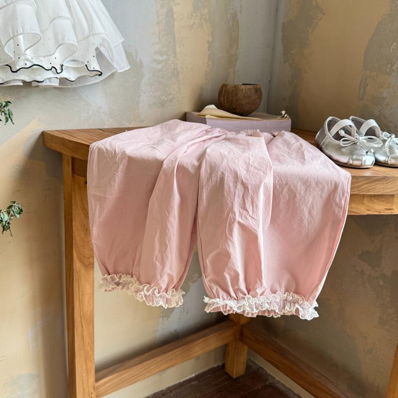 

Пшеничное поле Сезон 25 Лето Корейский стиль Девочки Кружево Хлопок Широкие брюки Защита от комаров Повседневные 130 cm