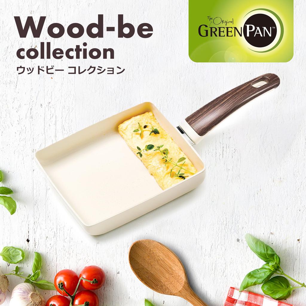 GREENPAN Egg Pan Egg Roller 14x18cm IH Gas Compatible No Toxic Substances PFAS Free Ceramic Coating Easy to remove stains Easy to see changes in