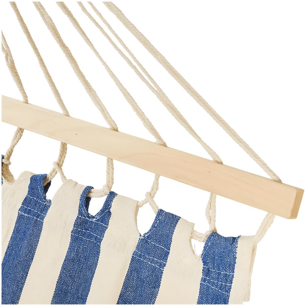 Large Garden Tourist Hammock 220x160cm Boho Stripes Cotton Strong Deckchair