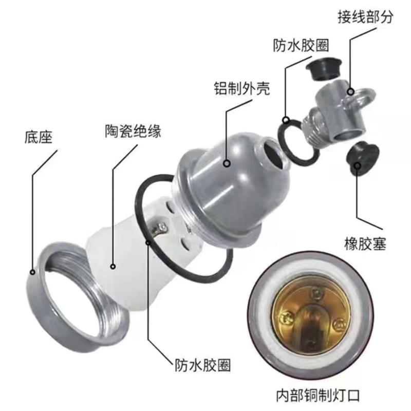 1 Piece Ceramic Insulated E27 Light Socket Animal Heating Lamp Holder Screw Plug Adapter Converter For Industrial Heating