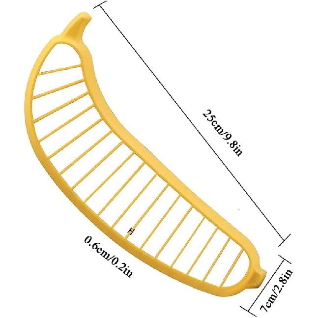 2Pcs Banana Slicer-perfect for fruit salads Generic Handle Plastic Banana Fruit Slicer Cutter Chopper 2