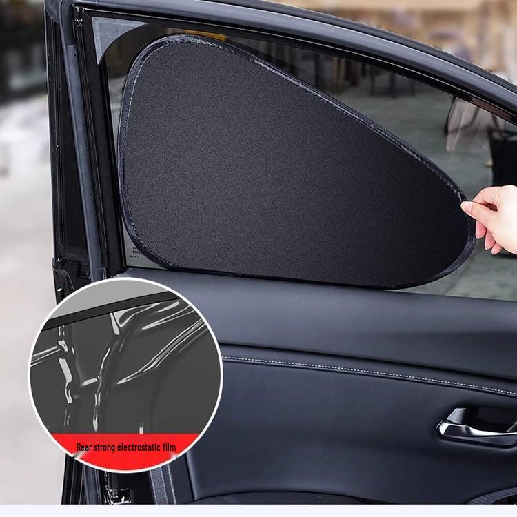Car Sunshade: Manual Sun Protection & Heat Insulation with Strong Electrostatic Film for Privacy & Light Blocking on Side Windows