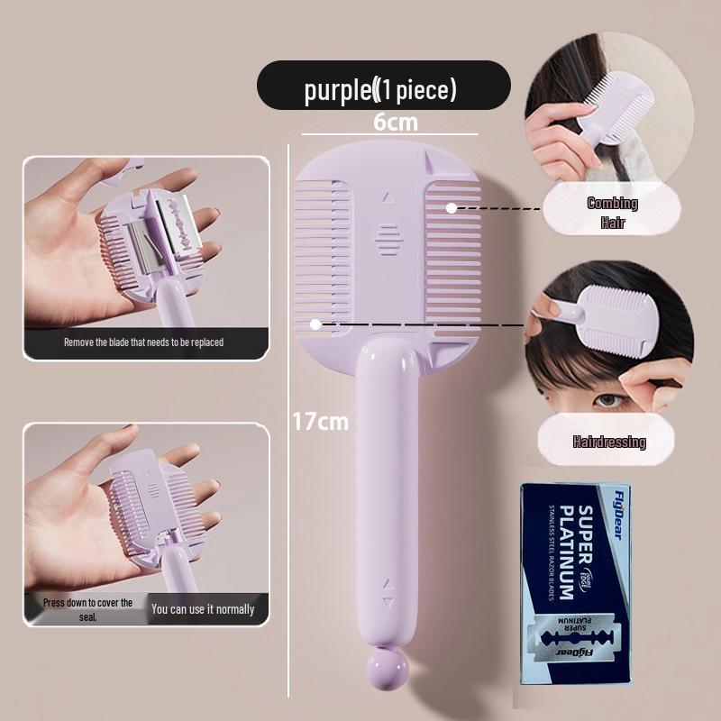 Fluffy Tooth Three-Row Boar Bristle Hairdressing Comb - Wooden, Pointed, Long Handle for Teasing, Curling, and Styling