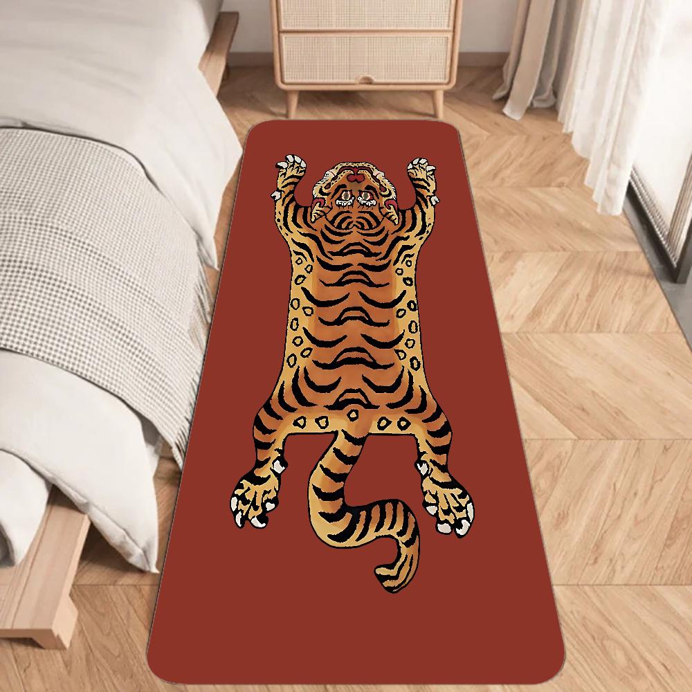 Tiger Fußmatte Grafisch bedruckte Flanell Fußmatten für Badezimmer Küche Eingang Teppich Heimdekor 40X60cm