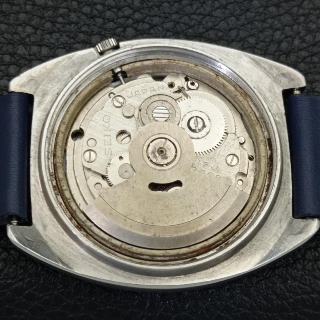 AUTOMATIC 7009A VINTAGE SEIKO 5 JAPAN MENS BLUE COLOR DIAL WATCH A701450-5 R206b-a701450