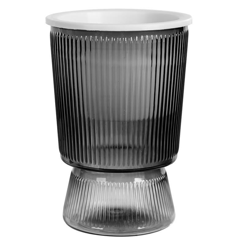 

Мини-горшок для цветов с самополивом, аквариум, прозрачные пластиковые горшки для растений, самополивной горшок для растений, ваза для украшения дома серый