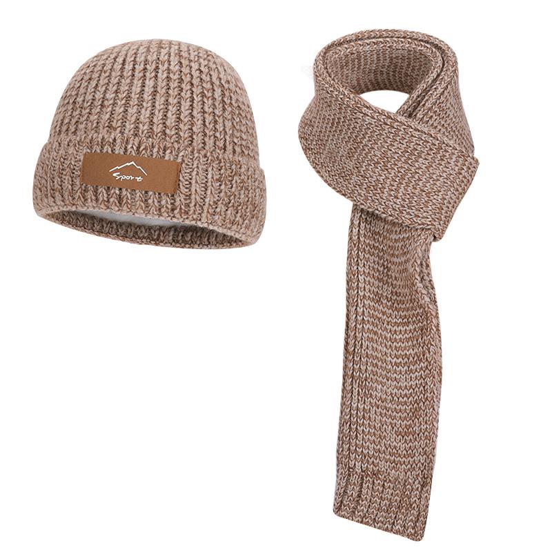 Hüte, Handschuhe, Schals, Dreiteiler-Set, Winter Herren und Damen Outdoor Samt, kältebeständig und warm Ohrschützer, Ärmel, gestrickte Wollmützen.