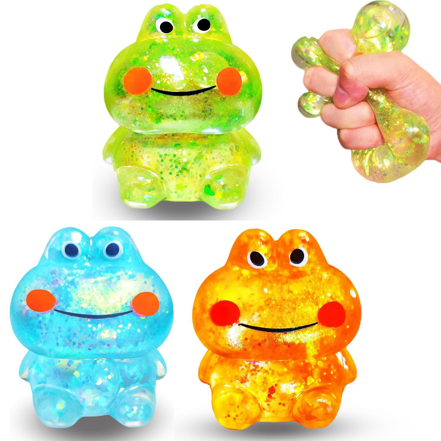 Bai Fen Bai Toys Toys Squishy Frog Stress Balls Stretchy Squish Ball Sensory Squeeze Fidget Stress Relief Balls For Anxiety Relief Gifts Kids
