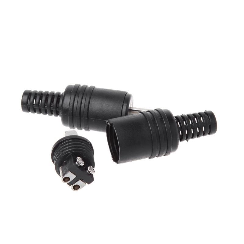 10pcs/set 2 Pin Black DIN Plug Speaker And HiFi Connector Screw Terminals Connector Power Plug Adapters