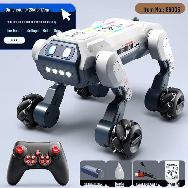 Smart AI Robot Dog with Voice Dialogue, Remote Control, Call Function, Item Pickup & Cannonball Shooter