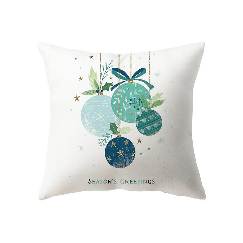 Christmas Decoration Merry Print Pattern Cushion Cover Home Living Room Sofa Pillow