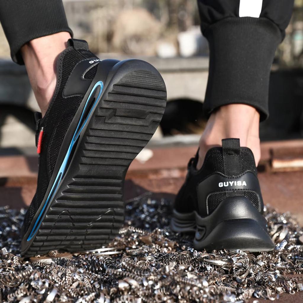 Work Sneakers Steel Toe Shoes Men Safety Shoes Puncture-Proof Work Shoes Boots Fashion Indestructible Footwear Security