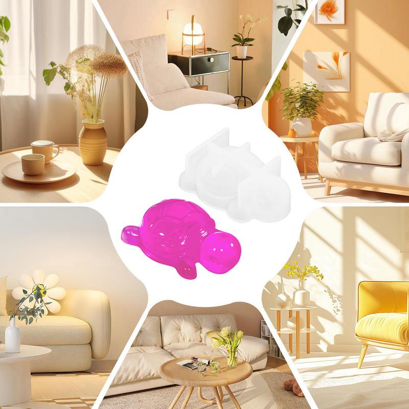 1pcs Mini Sea Turtle Plate Resin Mold 3D Silicone Epoxy Resin Casting Mould Animal Plaster Making Mold Tabletop Ornament