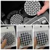 Houndstooth Auto Cup Holder Heat Resistance Water Cup Cushion Car Mug Coaster  Decor Accessories