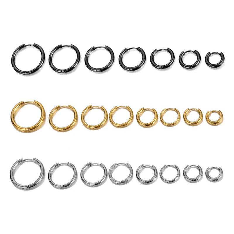18K Roestvrij Staal Ronde Hoepels: Unisex Niche Design Titanium Oorbellen