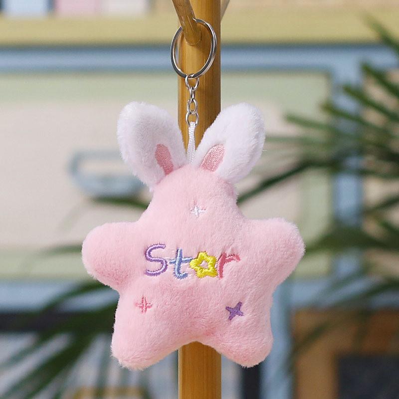 Plush Star Moon Bunny Keychain With Pp Cotton Filling For Kids And Adults