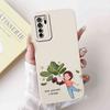 Für Huawei Nova 7 SE CDY-AN00 Weiches Silikon Modeblumen Hülle Für Huawei Nova7 SE Nova 7se 6.5" Niedliche Cartoon Stoßstange Schale
