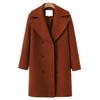 Women Plus Size Winter Woolen Trench Coat Double Breasted Mid Length Autumn Fashion Coat