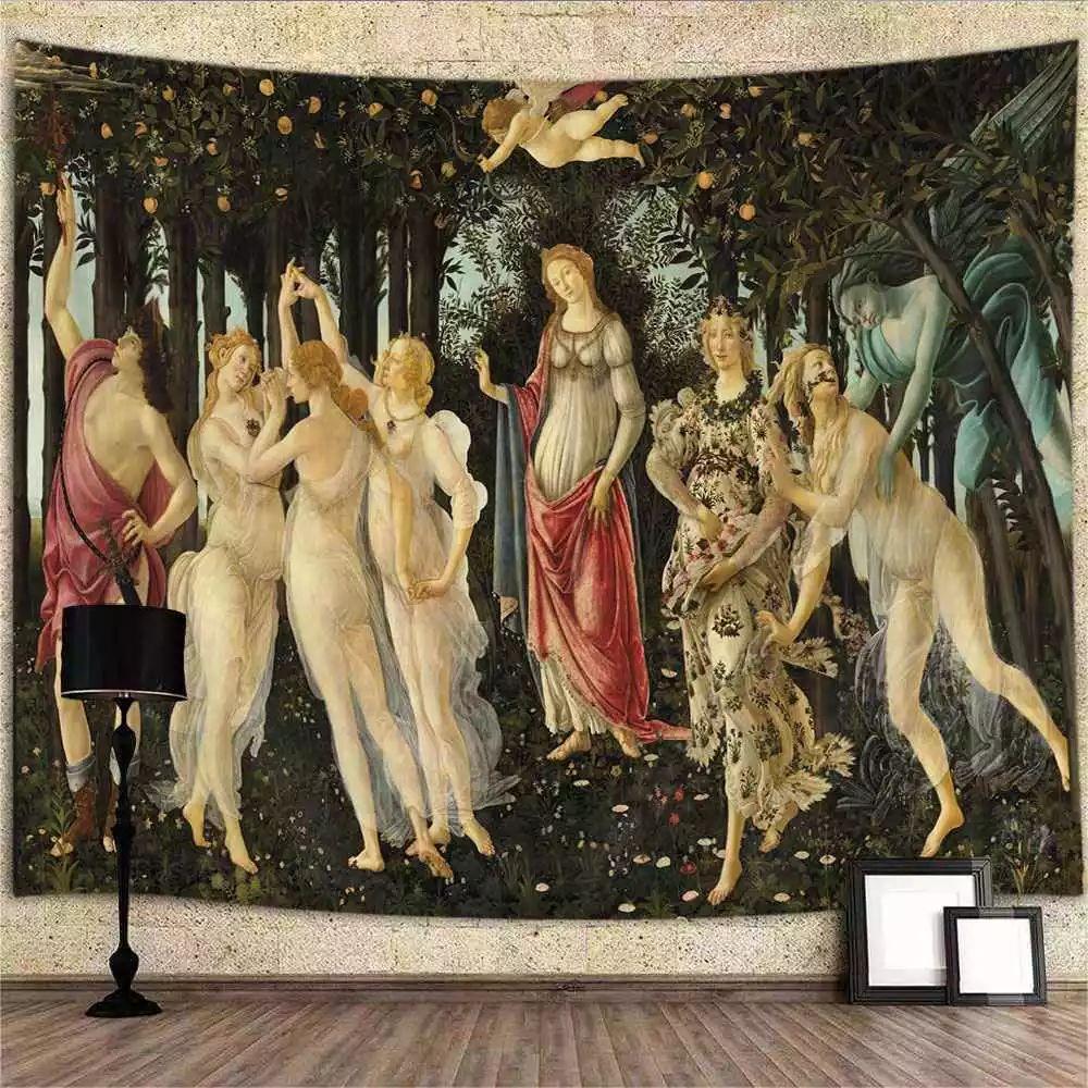 Tapestry party goddess of medieval Greek myths 75x100 чёрный