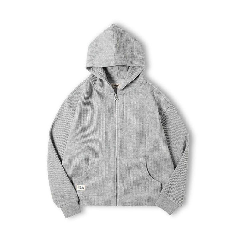 

Madden Retro Waffle Cardigan Sports Outwear Parka Grey 2XL