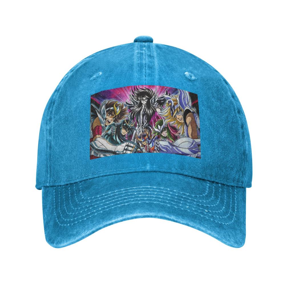 Saint Seiya Knights of the Zodiac Washed Denim Cap Casual Baseball Caps Adjustable Hat Summer Unisex Baseball Hats