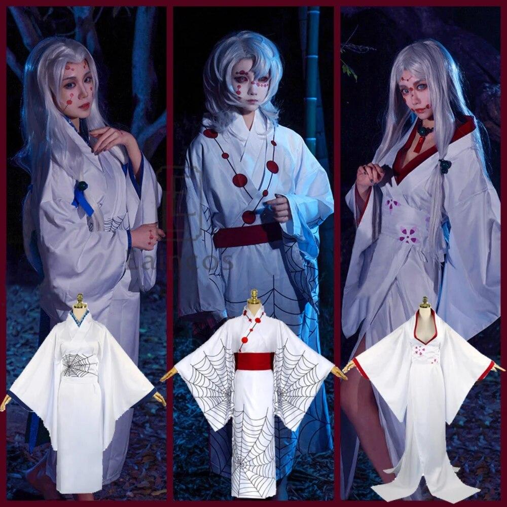 

Аніме Demon Slayer Kimetsu No Yaiba Spider Rui Mother Sister Cosplay Costume Wigs Halloween Costumes Party Dress Clothes L