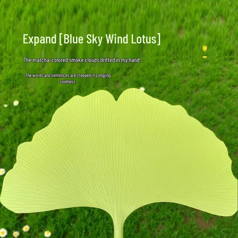 Durable High-Value Ginkgo Leaf Round Fan - Summer Essential for Students with Artistic Style