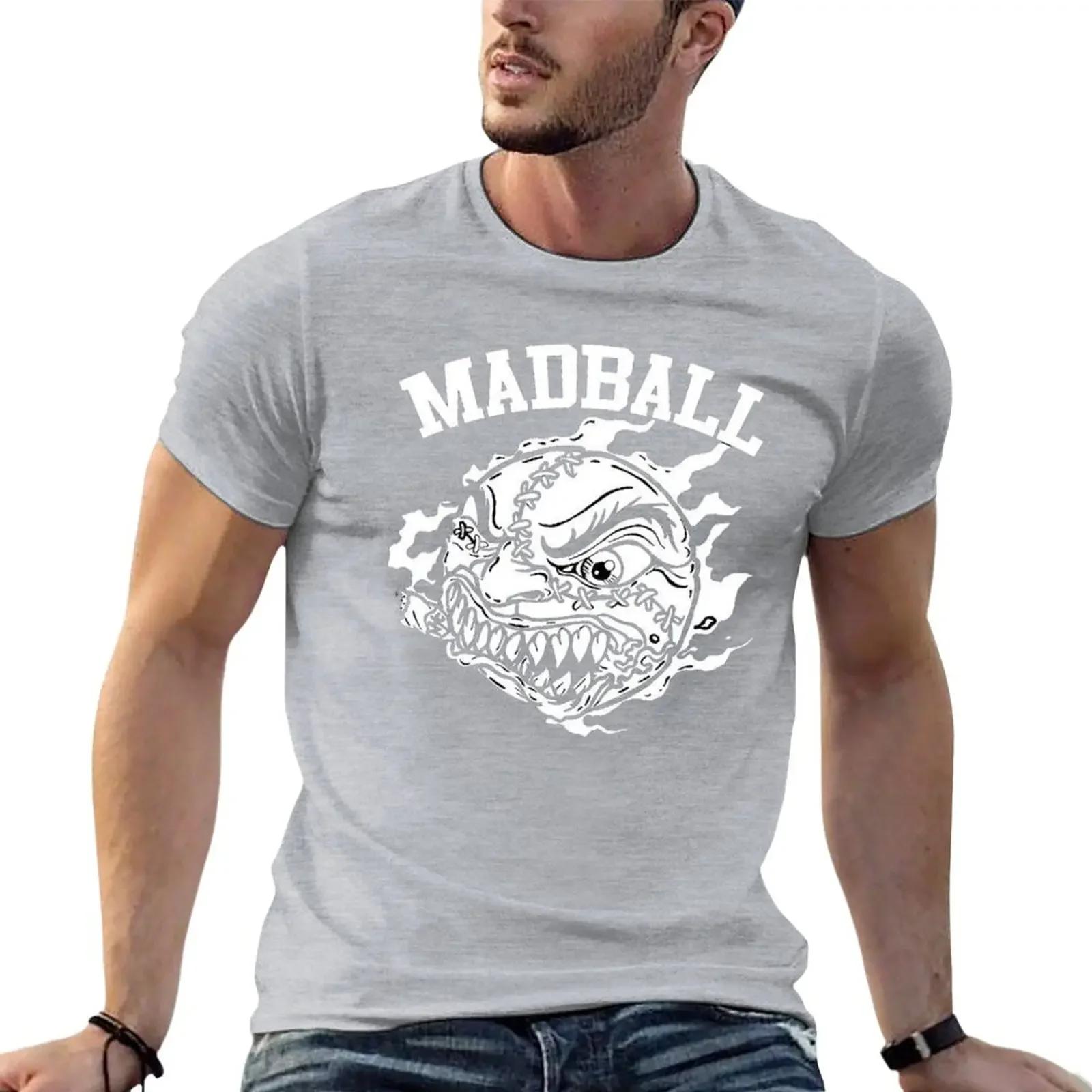 

Нова футболка Madball Літні топи Естетичний одяг Чоловічий одяг Однотонні футболки Графічний друк Повсякденний топ з коротким рукавом Футболки XL сірий колір