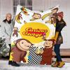1pc Curious George8 Theme Blanket - Digital Print, Polyester, Cozy for All Seasons, Perfect for Outdoor, and Travel