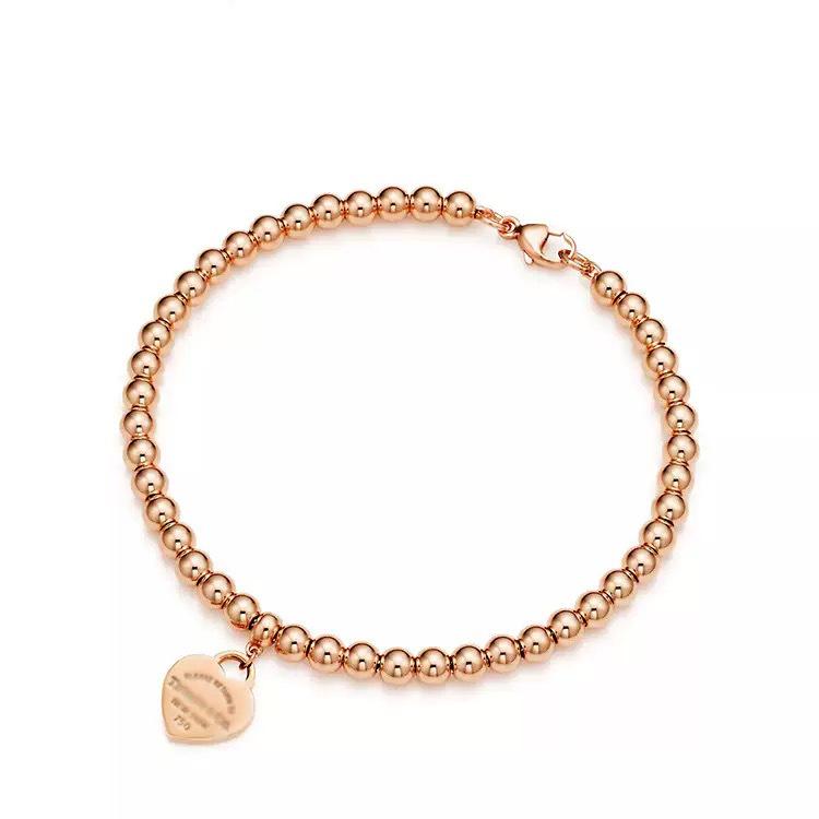 T-Familie Herzförmiges Emaille-Armband: Blaue, Rote, Rosa Herzen, Liebes-Rosenkranz, Runde Perlenkette - Perfektes Valentinstagsgeschenk für Freundin.