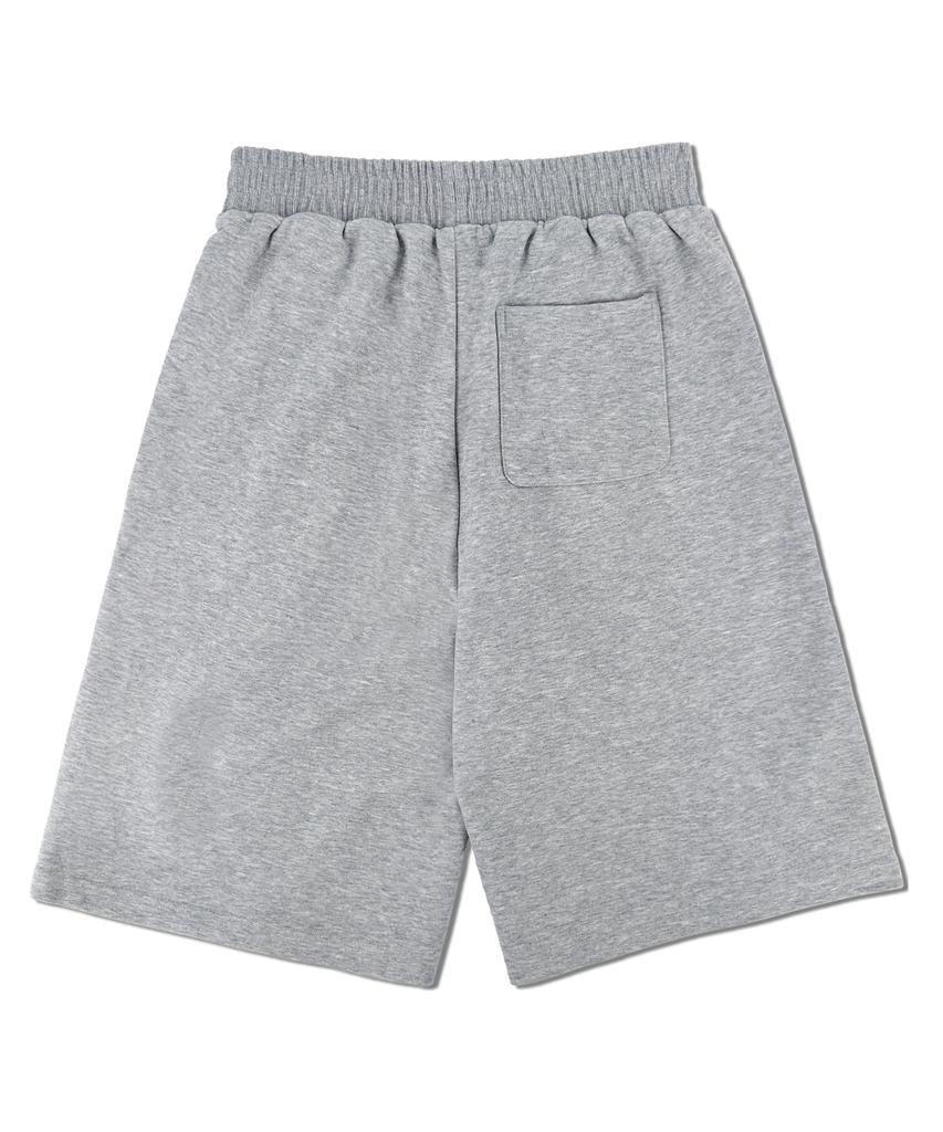 Eonoideu Smile Single-Pleat Bermuda Sweat Shorts Lp2Pu415_Melange Grey
