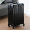 Aluminum-Magnesium Alloy Trolley Case with Universal Wheels, 24" Carry-On for Student Travel & Men's Business, with Combination Lock.
