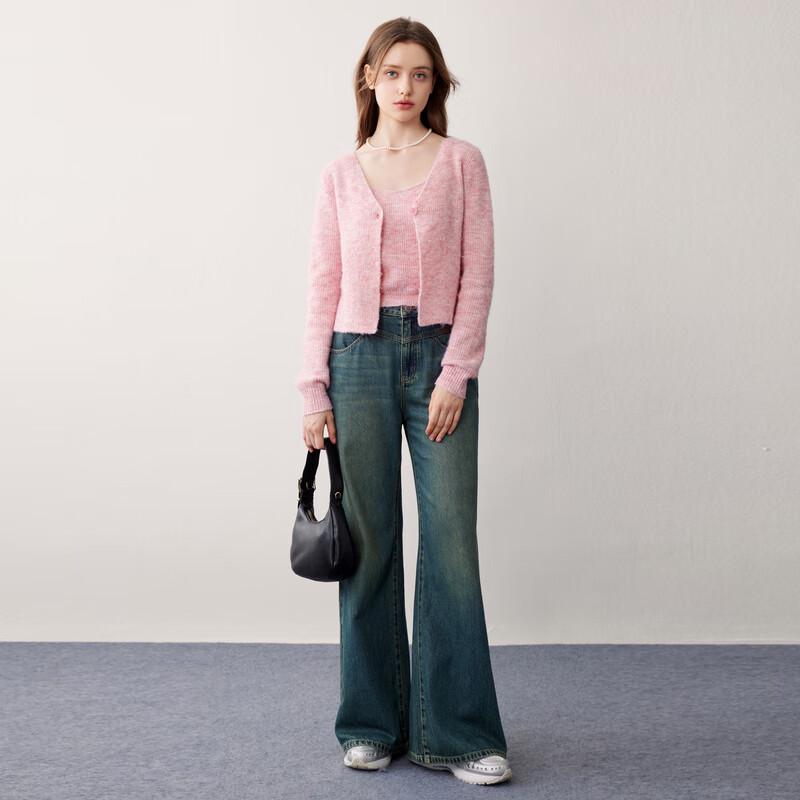 Leding Women's Sweet Knit Cardigan & Vest Set