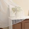 Solid Color Trilon Three Lace Through Rod Window Screen Living Room Half Blackout Curtain Curtain
