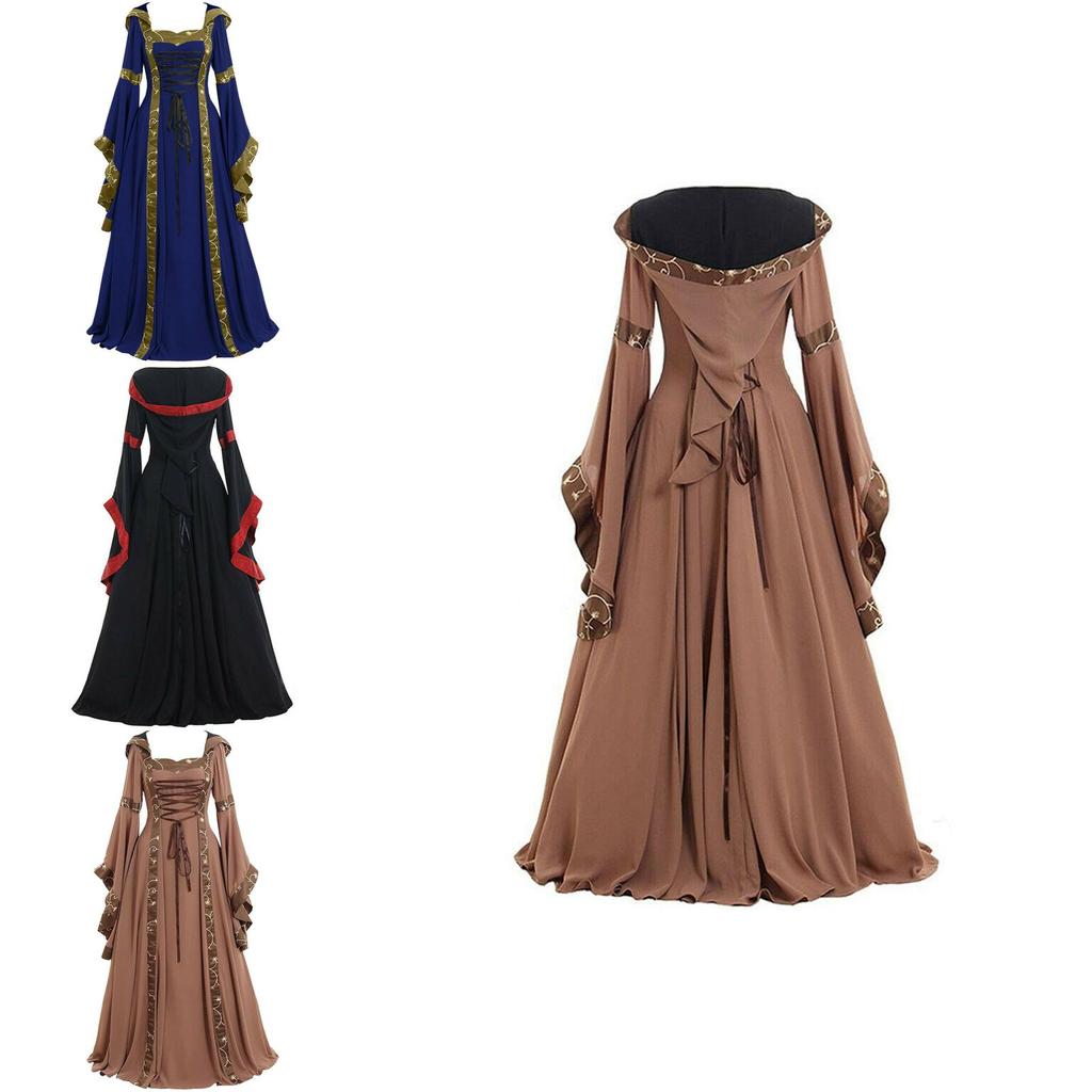 Renaissance Halloween Women's Medieval Dress For Gothic Cosplay Carnival Party