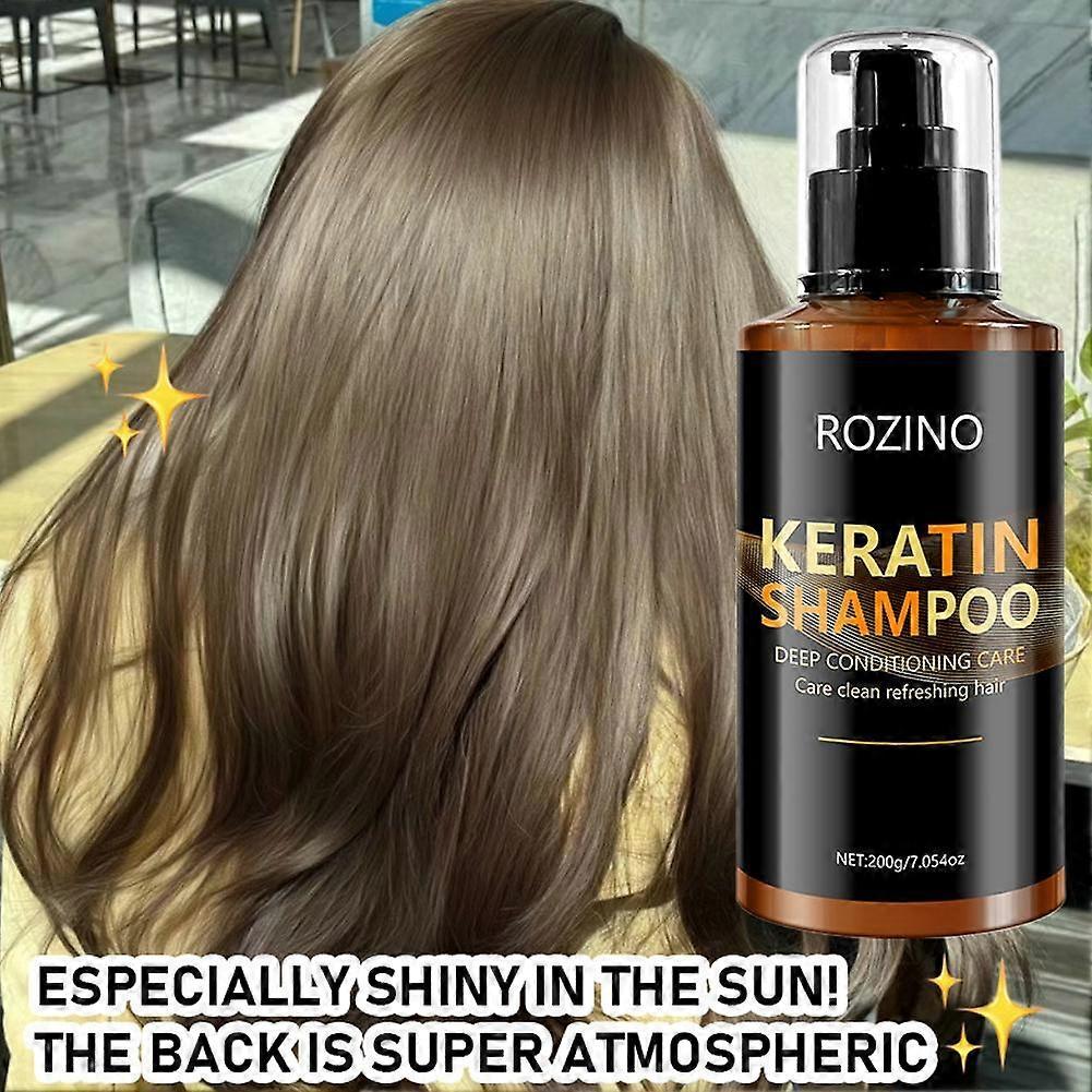 Keratin Hair Treatment Shampoo Kit Deep Cleansing and Repairing 200ml