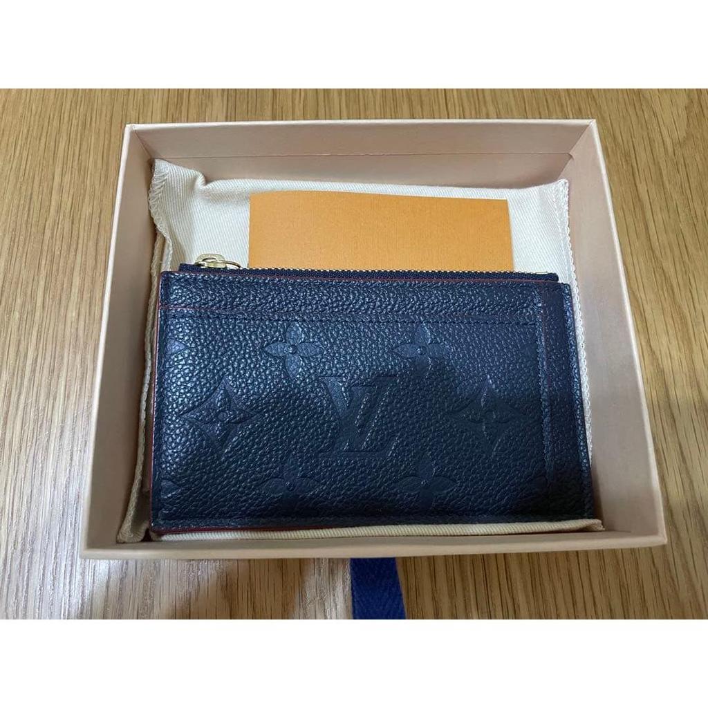 Used LOUIS VUITTON Navy Card Case