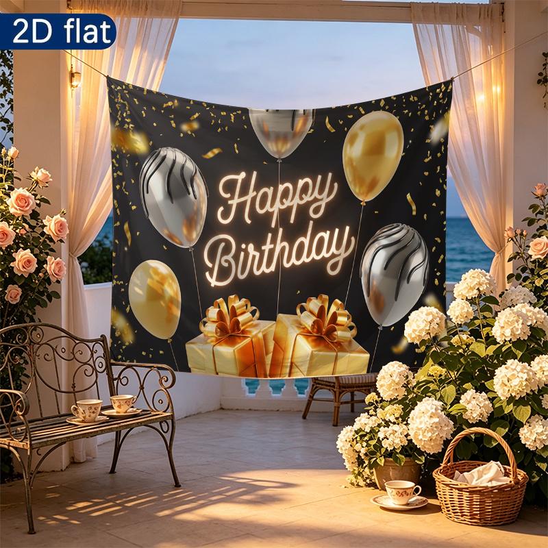 Party Backdrop Happy Birthday Birthday Photo Booth Background Front Door Decor
