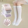 Children's Hollow Bow Long Socks Summer Ultra-thin Mesh Breathable Knee High Socks For Girls 2-6 Years Kids Princess Calf Socks
