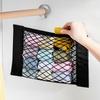 Double Velcro Elastic Mesh Pocket Wall-mounted Large-capacity Kitchen Rubbish Bag Storage Net