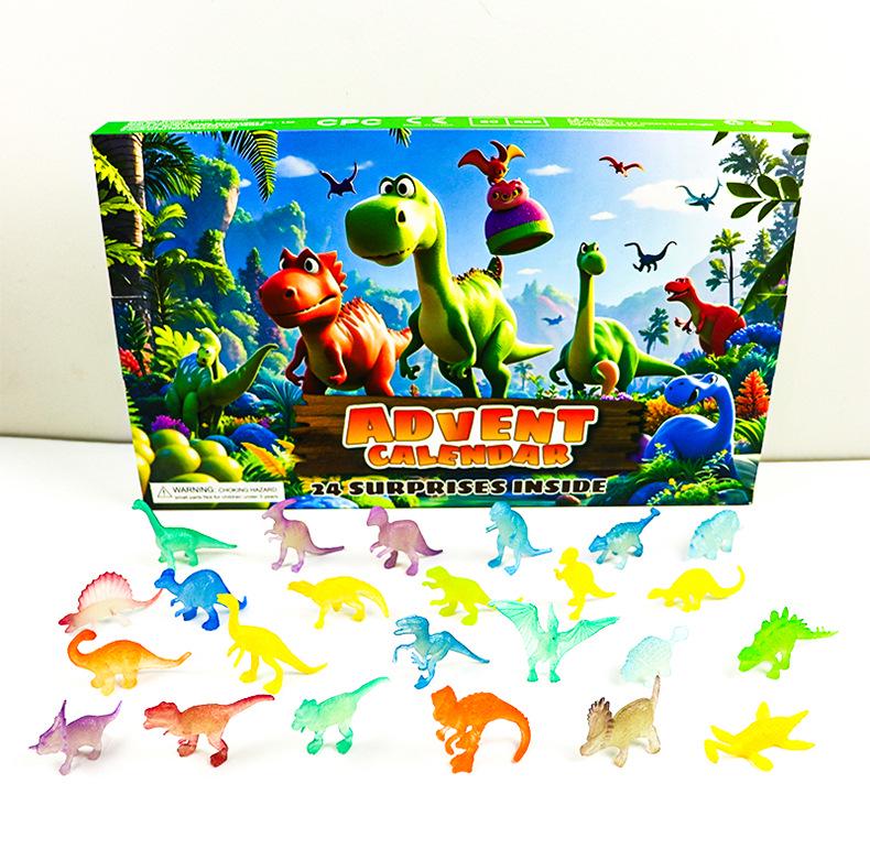 24denní dinosauří vánoční odpočítávací krabička: Trhací hra a dárek pro děti